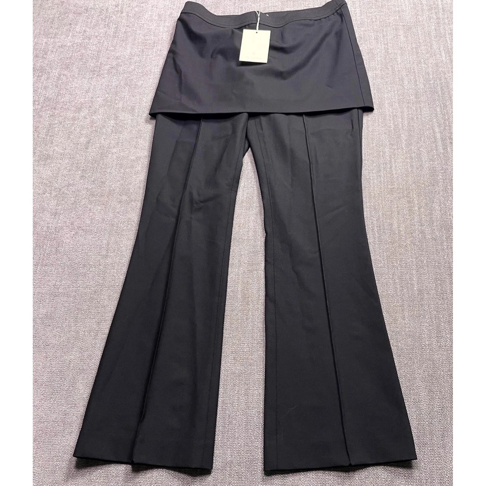 The Garment Noah Crop Skirt Pants Womens 10 Black Overlay Skort 21161 NEW